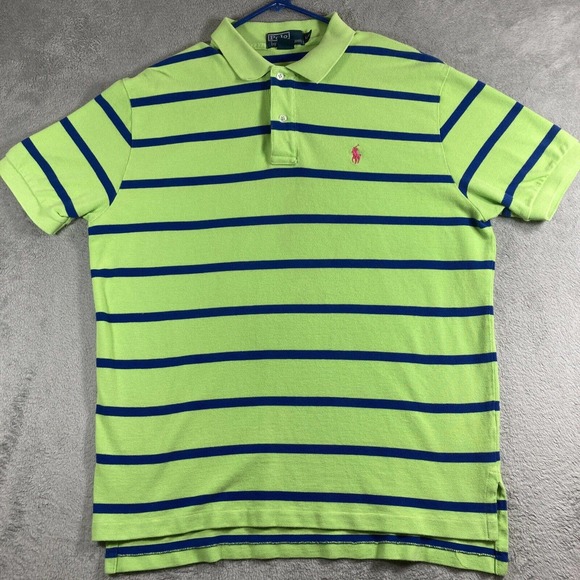 Ralph Lauren Other - Polo by Ralph Lauren Shirt Men's Large Green Blue Striped Cotton Casual Preppy